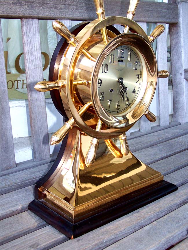 A Fine Chelsea Mariner's Ship Bell Clock in "Rose Bronze'" with 6" dial made in 1922 — image 2